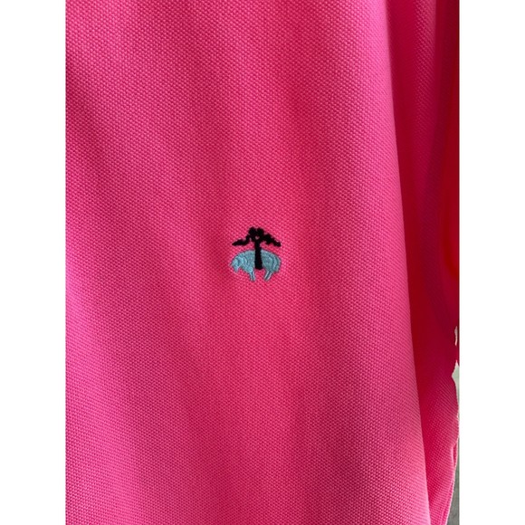 Brooks Bros Bubblegum Pink SS Cotton Polo Embroidered Logo Slim Fit Size L - Picture 5 of 10